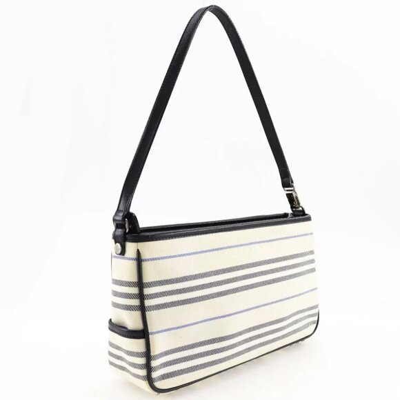 BURBERRY One Belt Shoulder Bag off white canvas Women - Picture 3 of 12